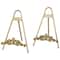 Gold Metal Arched Foldable Display Easel with Vine Emblem Set